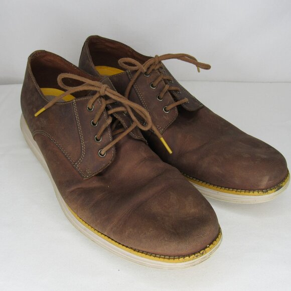 Cole Haan Grand Oxford Brown Suede Leather Shoes Men's 12 - Picture 1 of 9